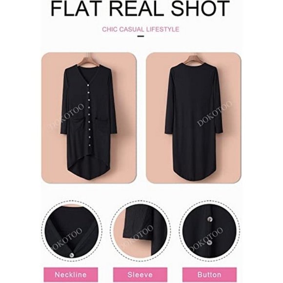 womens Fashion Casual Open Front Printed Cardigans Sweaters - Picture 4 of 5